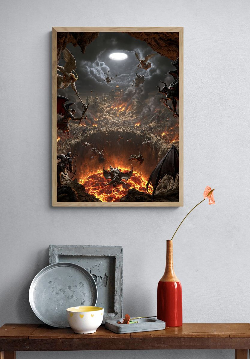 Infernal Battle Fantasy Print. — room view 3
