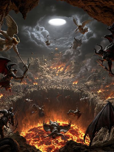 Infernal Battle Fantasy Print.