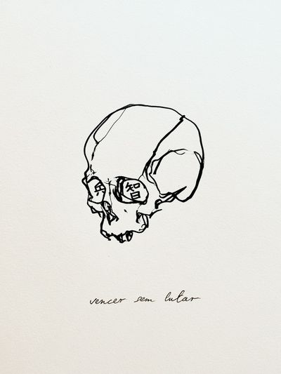 Skull Line Art Print. poster