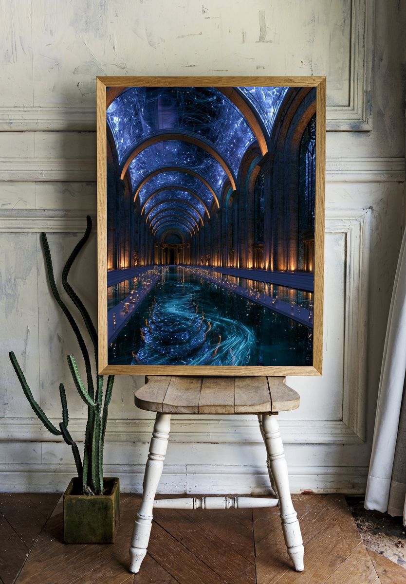 Celestial Hallway Fantasy Print. — room view 1
