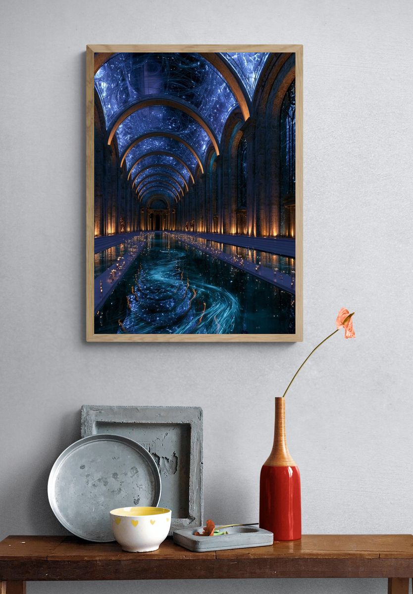 Celestial Hallway Fantasy Print. — room view 3