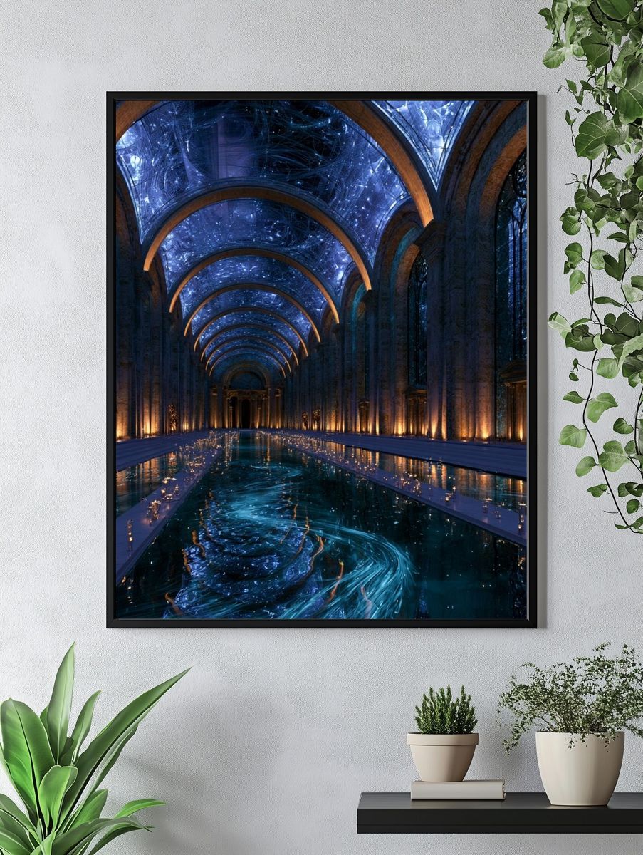 Celestial Hallway Fantasy Print. — room view 4