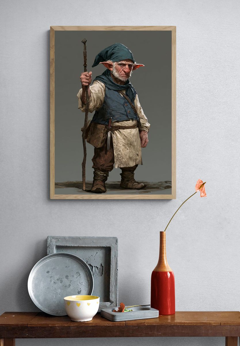 Bonjour Café Illustration Poster. — room view 3
