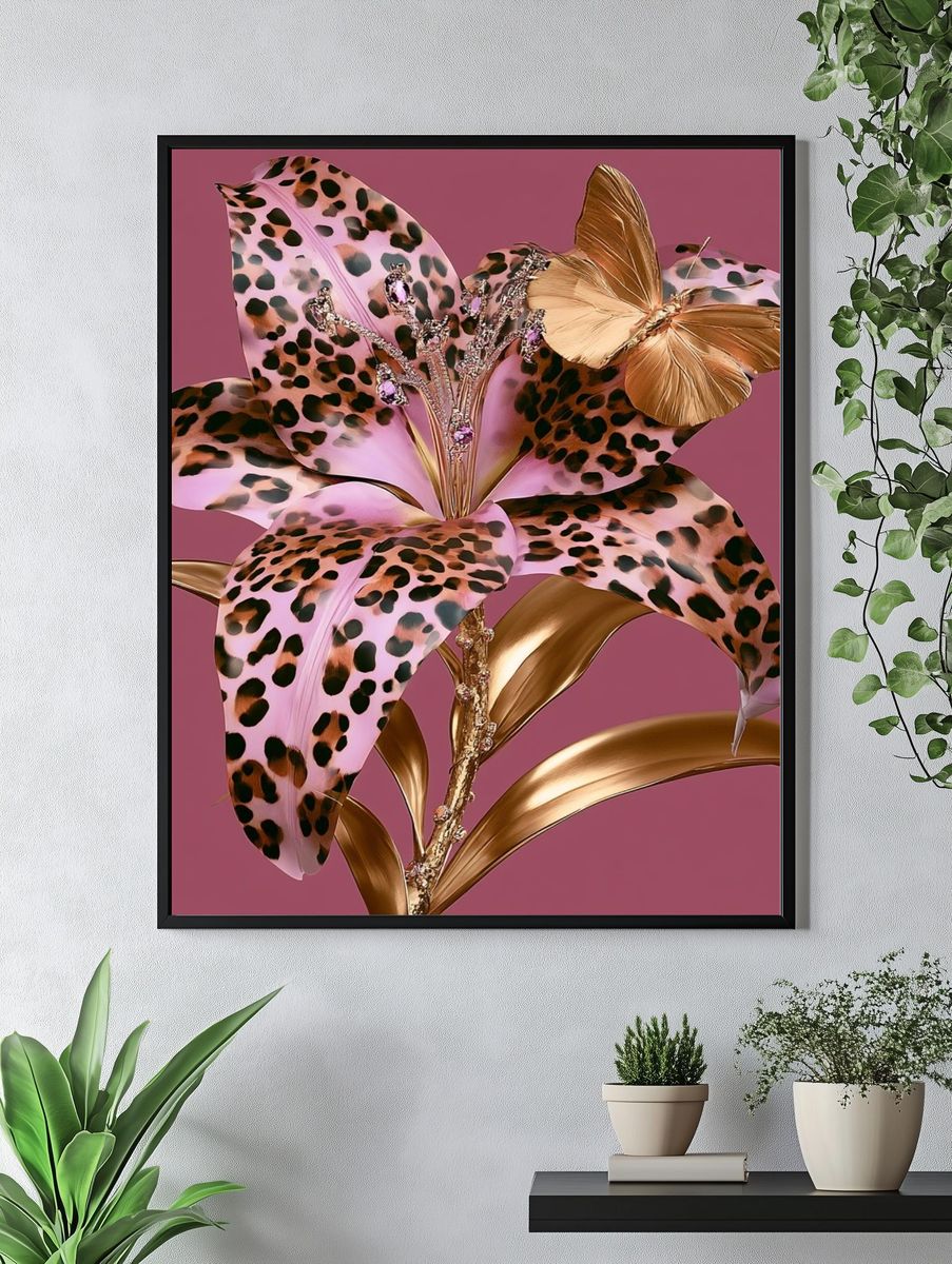 Leopard Lily Butterfly Poster. — room view 4