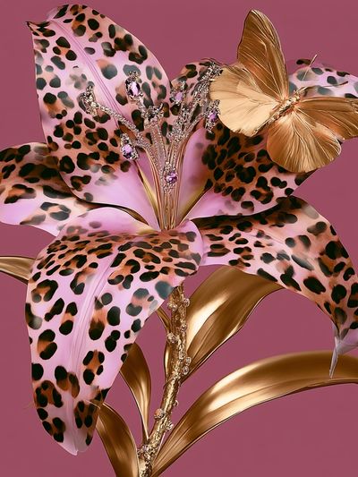 Leopard Lily Butterfly Poster. poster