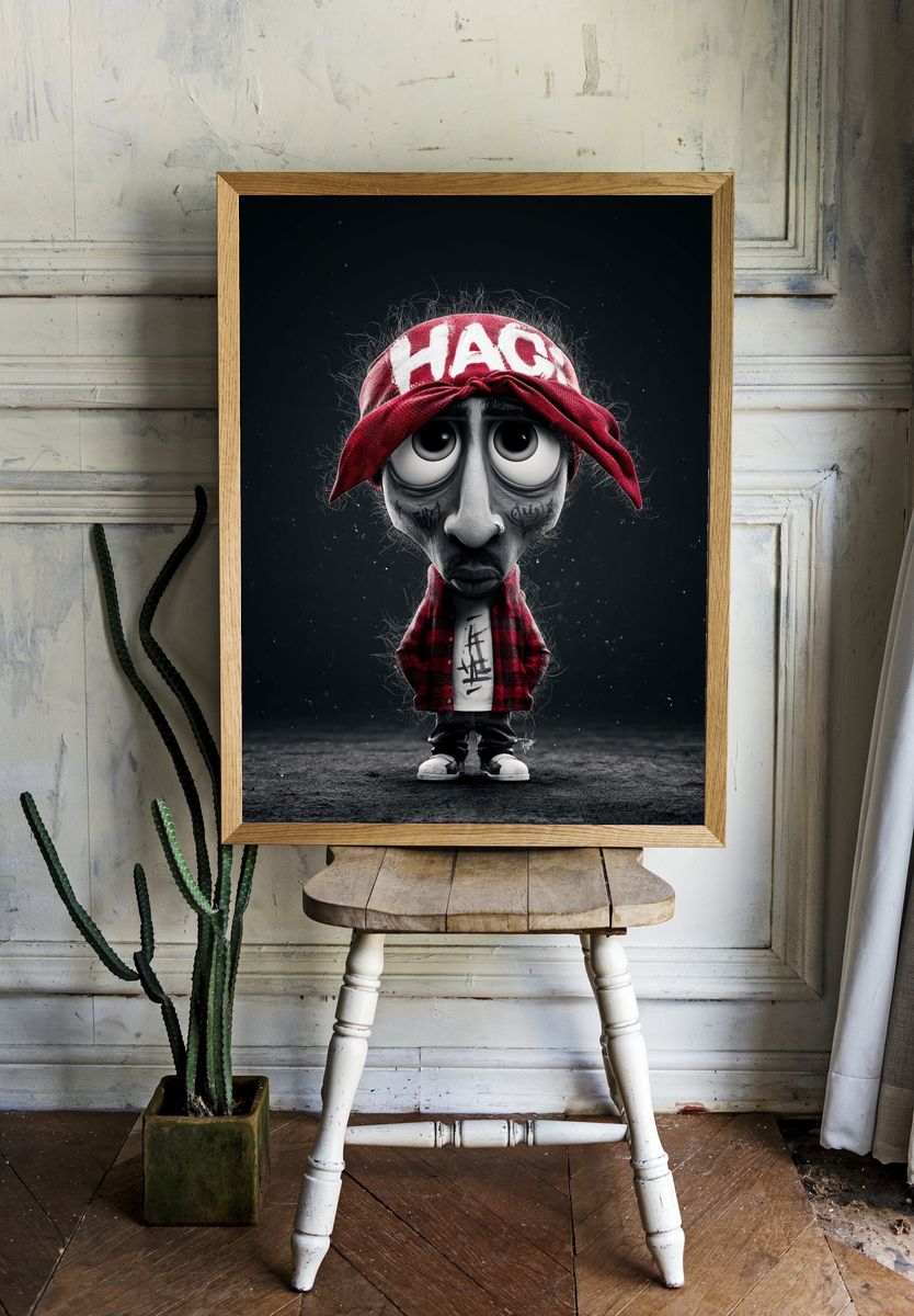 Graffiti Doll Character Illustration Poster. — room view 1