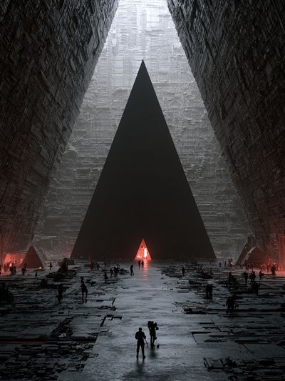 Monolithic Sci-Fi Chamber Poster. poster