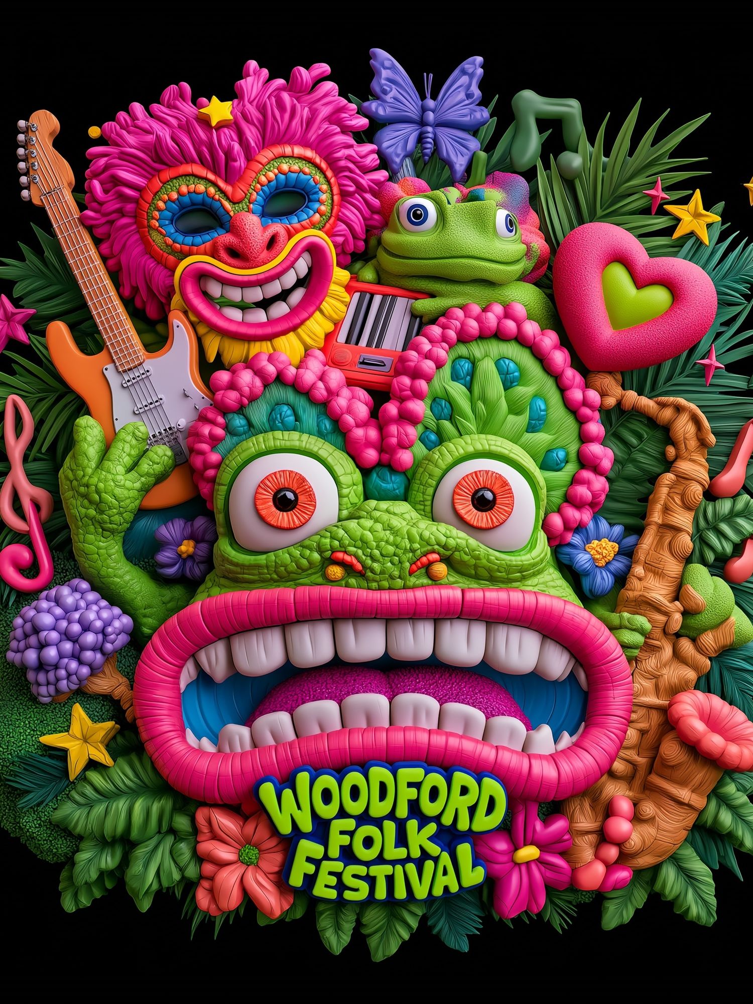 Woodford Folk Festival Illustration Poster. poster detail