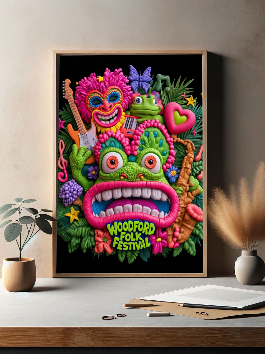 Woodford Folk Festival Illustration Poster. — room view 2