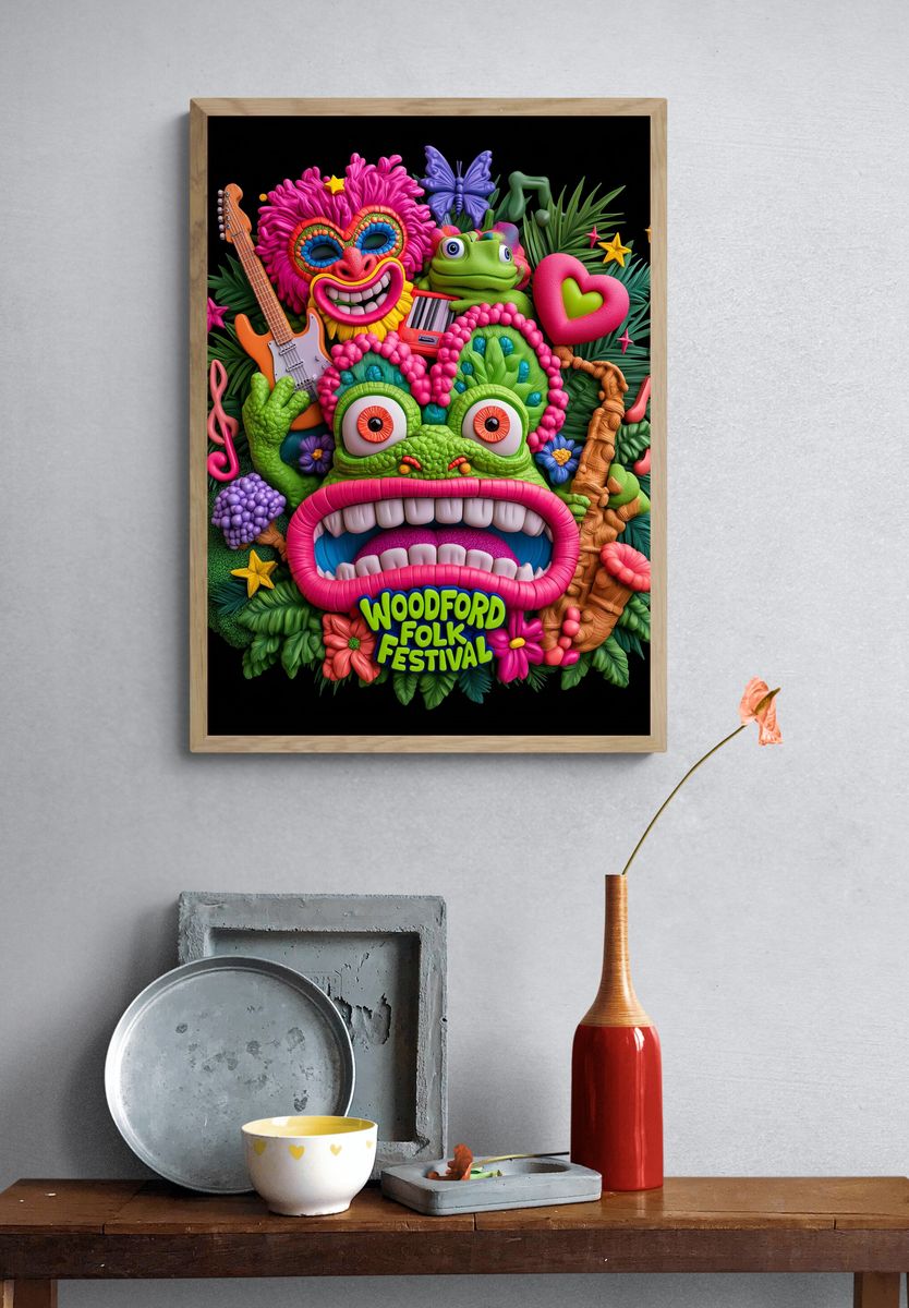 Woodford Folk Festival Illustration Poster. — room view 3