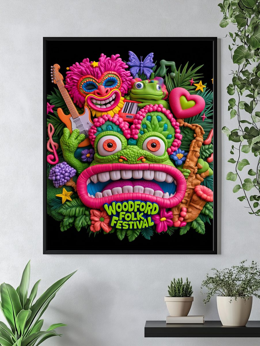 Woodford Folk Festival Illustration Poster. — room view 4
