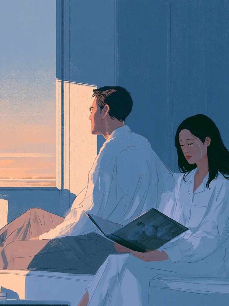 Sunlit Bedroom Reading Scene Poster. poster detail
