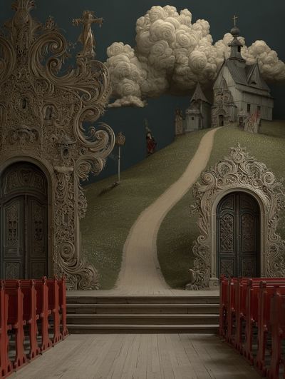Surreal Chapel Path Print.