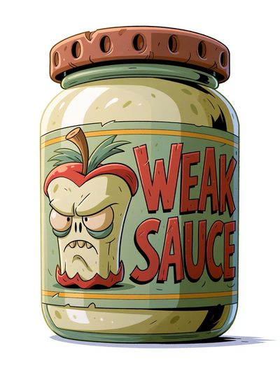 Weak Sauce Jar Cartoon Print.