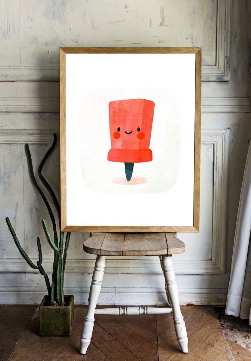 Cute Popsicle Illustration Poster. room preview
