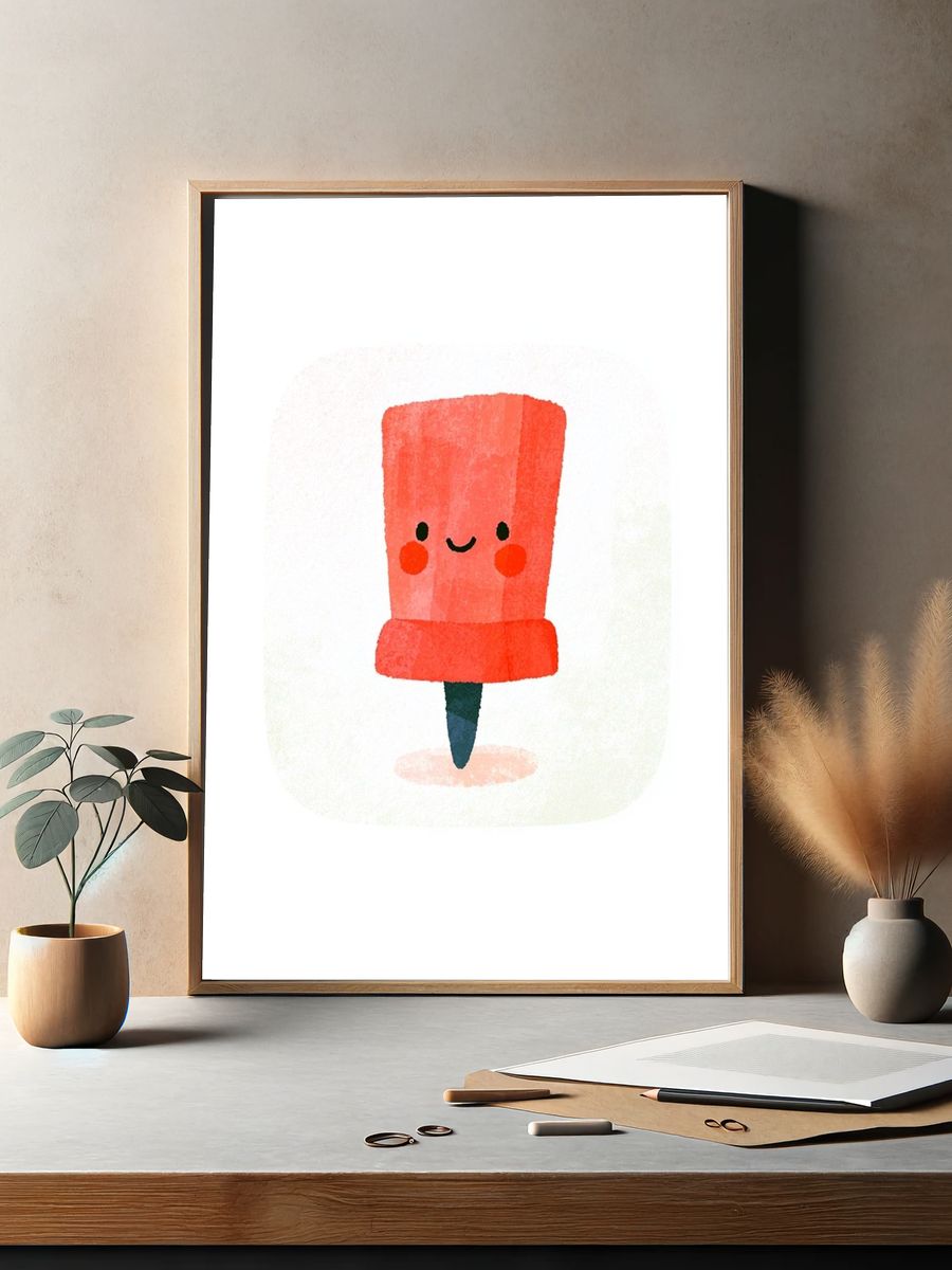 Cute Popsicle Illustration Poster. — room view 2