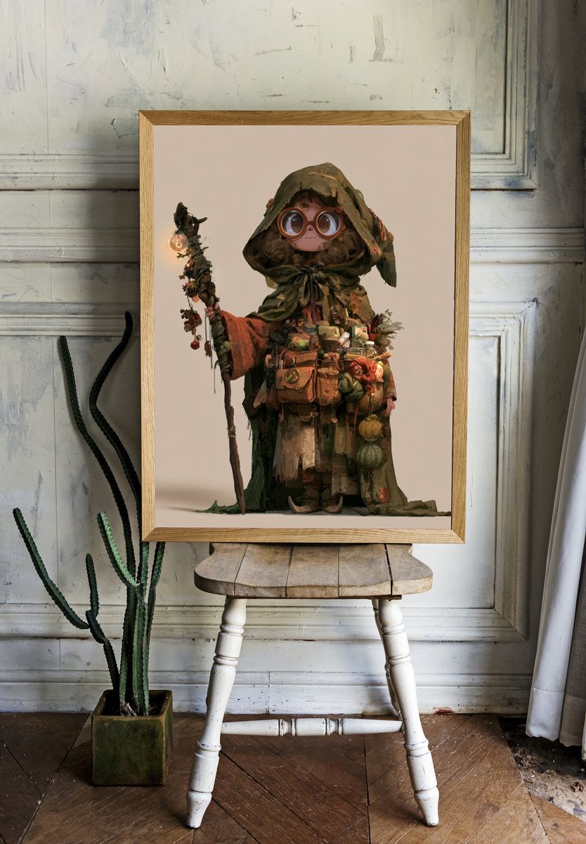 Dragon Skull Harbor Fantasy Print. — room view 1