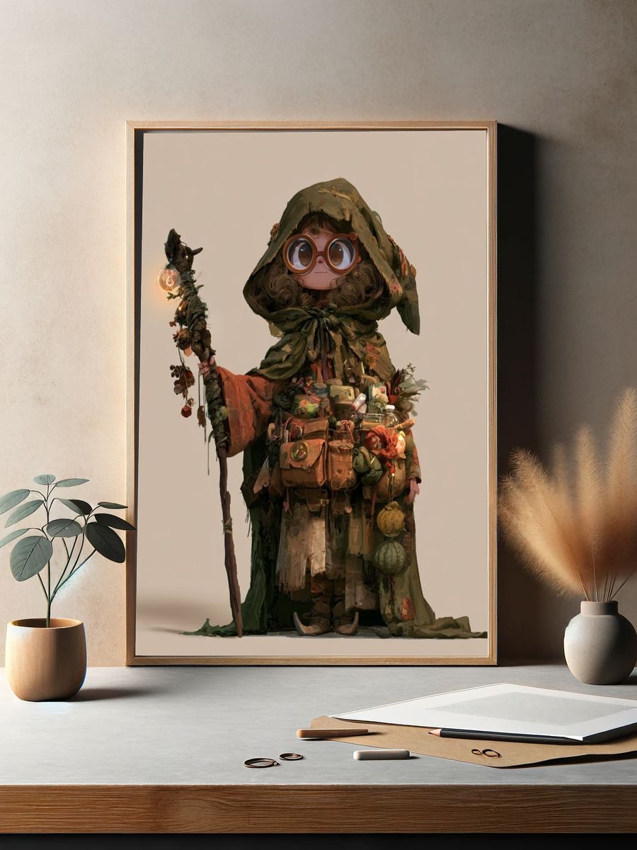 Dragon Skull Harbor Fantasy Print. — room view 2