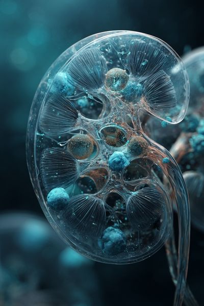 Abstract Bioluminescent Cell Poster.
