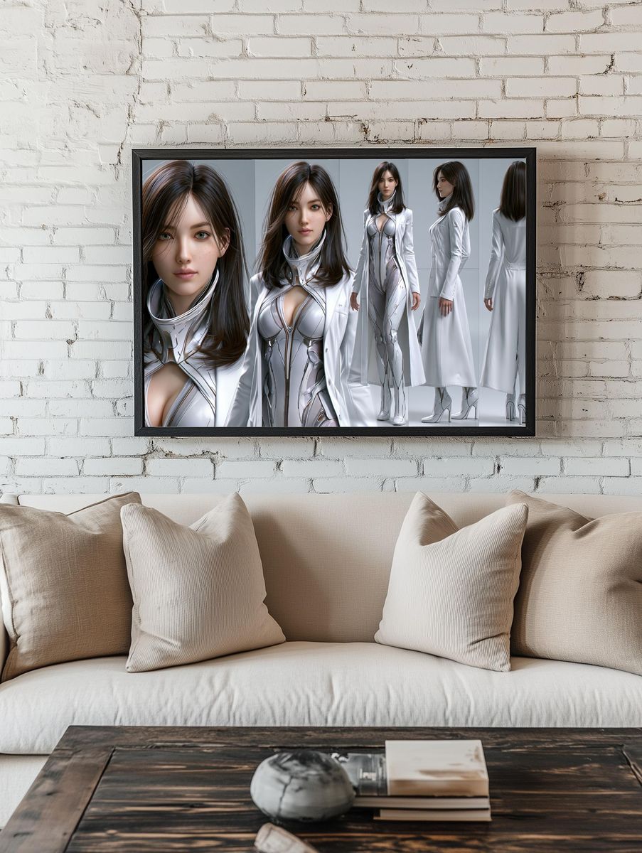 Futuristic Woman Fashion Poster. room preview