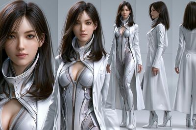 Futuristic Woman Fashion Poster.