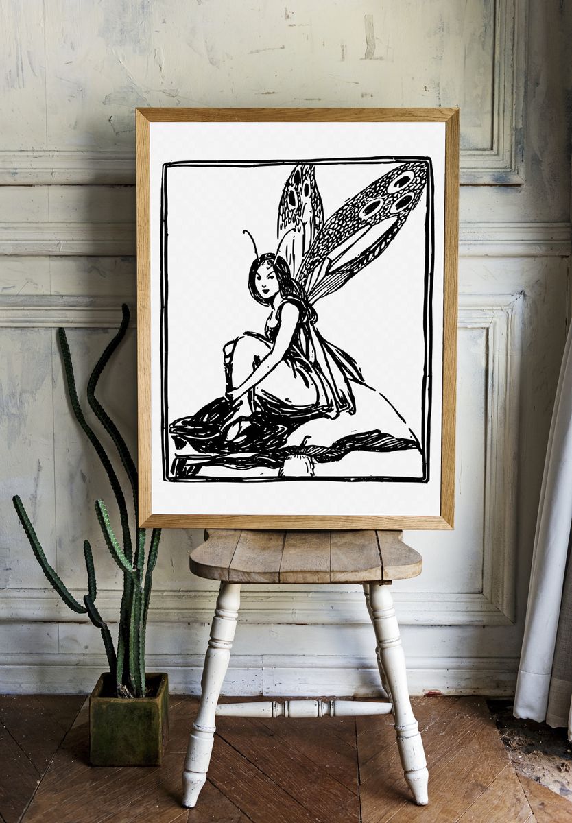 Fairy drawing, fantasy vintage illustration. — room view 1