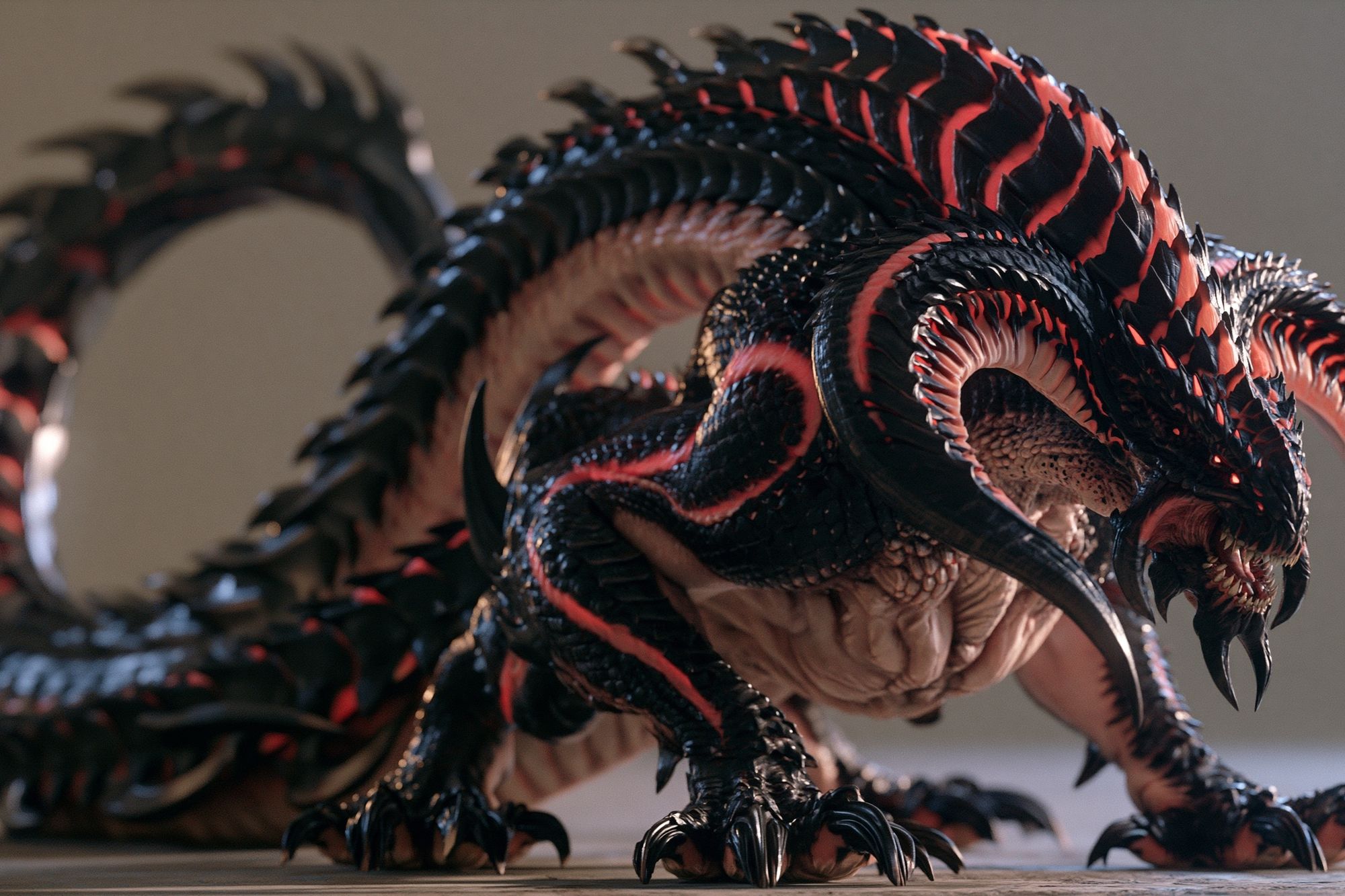 Infernal Dragon Creature Print. poster detail