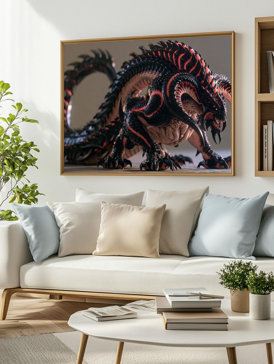Infernal Dragon Creature Print. — room view 2