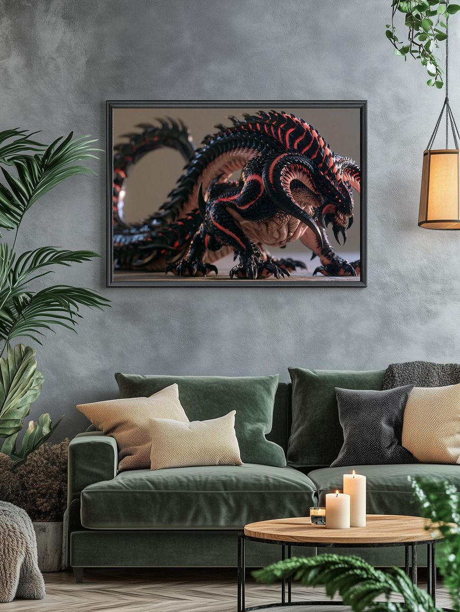 Infernal Dragon Creature Print. — room view 4