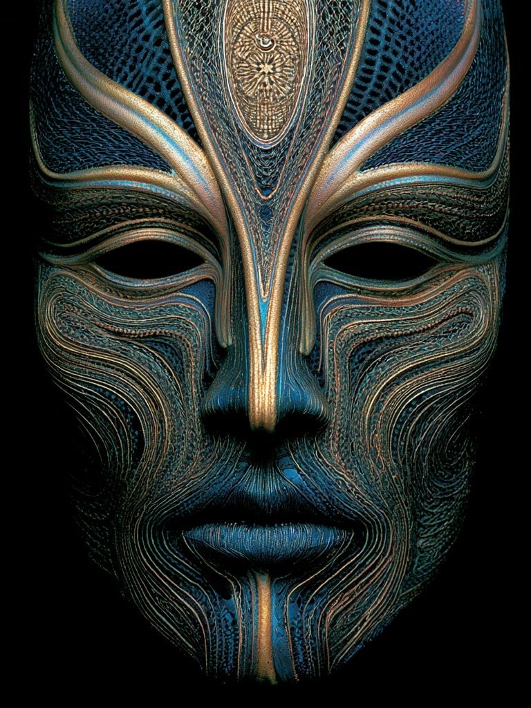 Mystic Mask Digital Art Poster. poster — illustration art