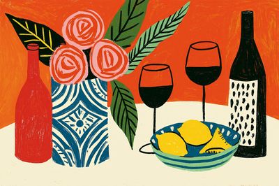 Citrus Still Life Illustration Poster.