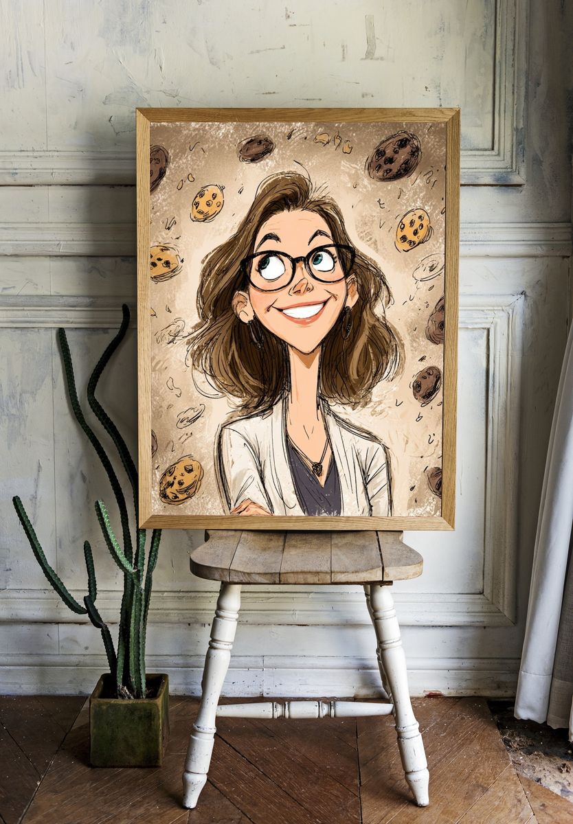 Cookie Girl Illustration Poster. room preview