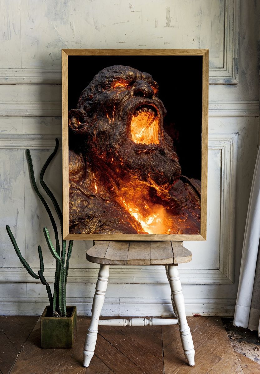 Molten Titan Sculpture Poster room preview