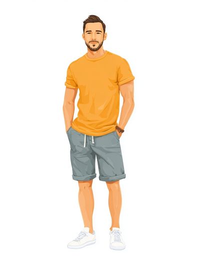 Casual Man Illustration Poster. poster print
