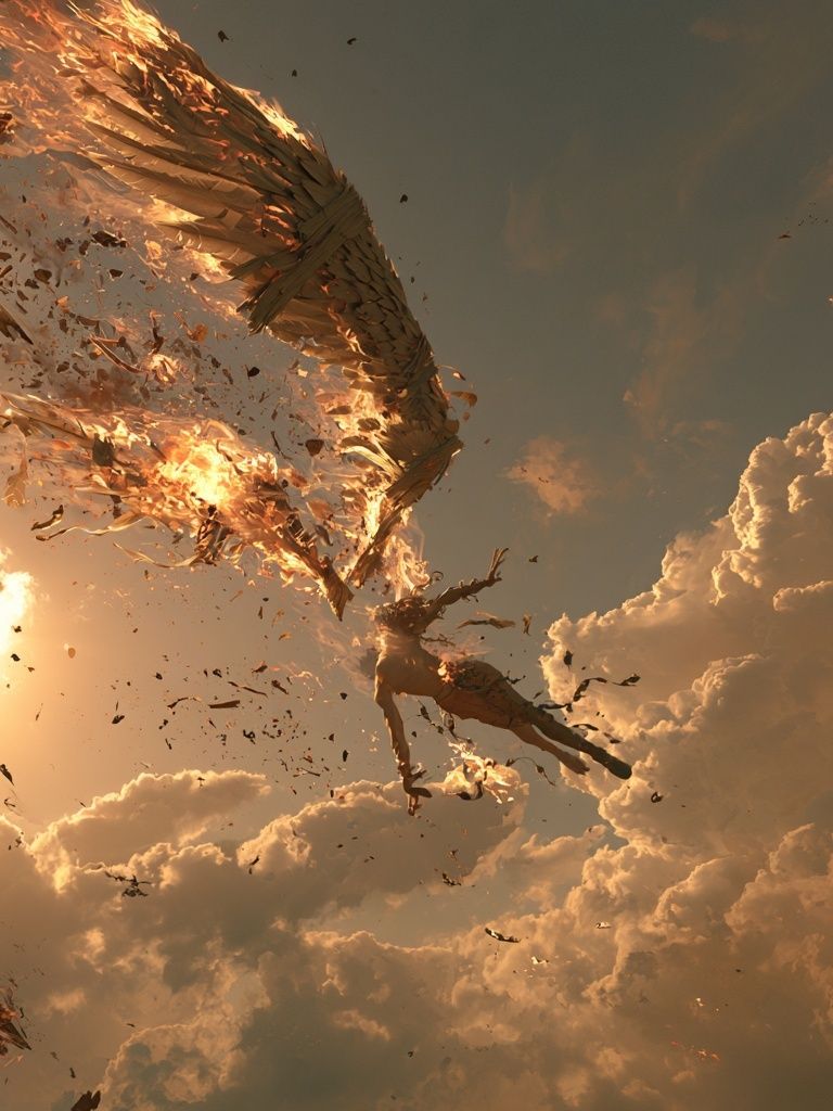Falling Angel Surrealism Print. poster detail