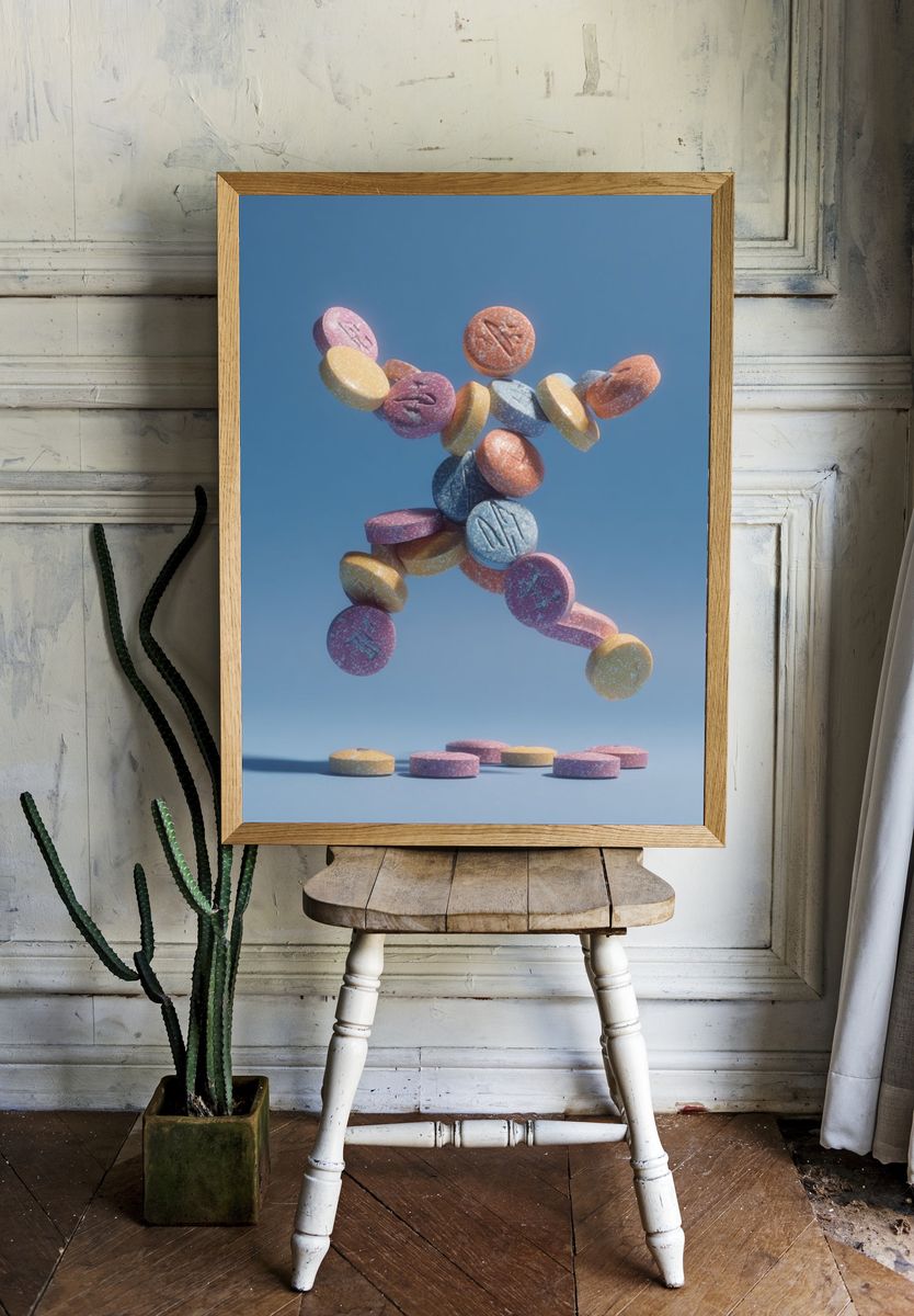 Floating Candy Figure Poster. room preview