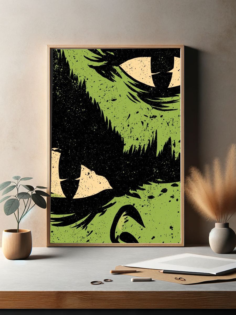 Monster Eyes Abstract Poster. — room view 2