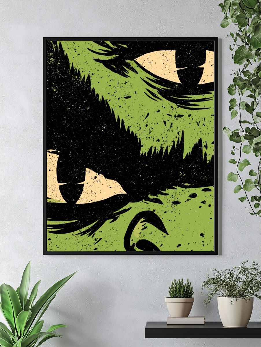 Monster Eyes Abstract Poster. — room view 4