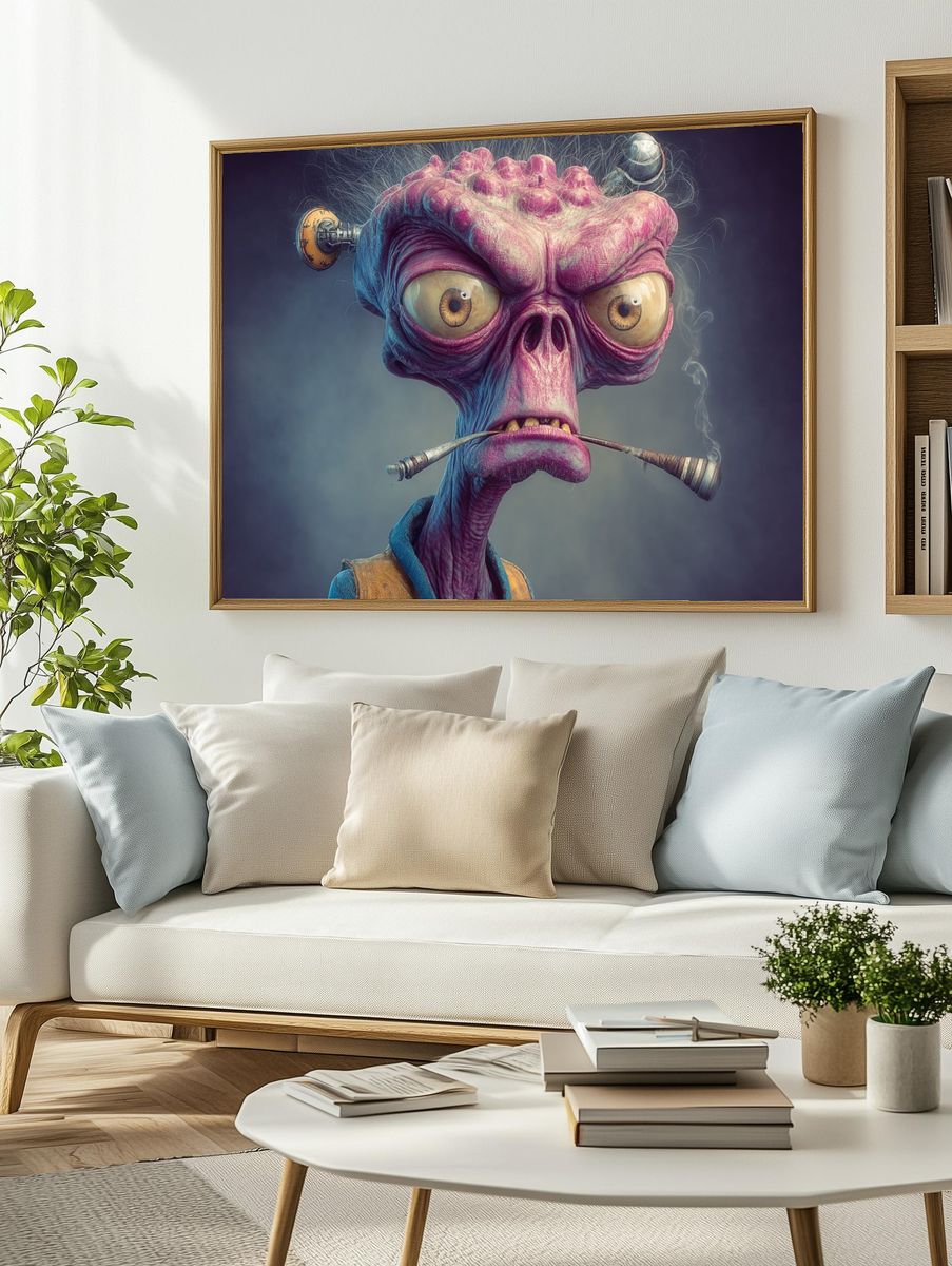 Elven Forest Sage Illustration Poster. — room view 2
