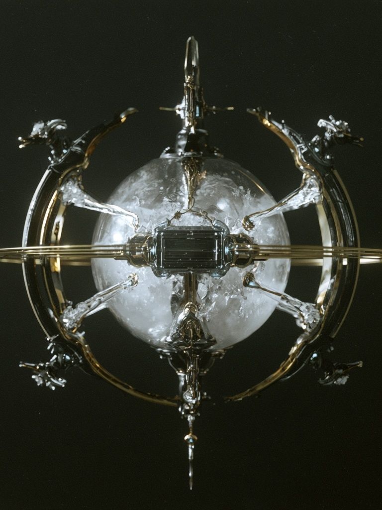 Celestial Orbital Sculpture Print. poster detail