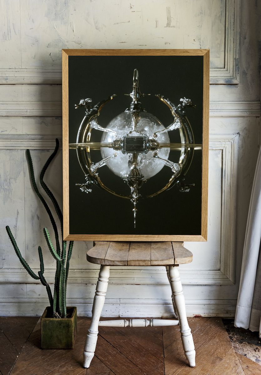 Celestial Orbital Sculpture Print. — room view 1