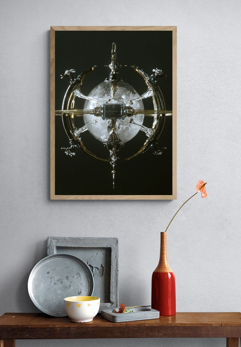 Celestial Orbital Sculpture Print. — room view 3