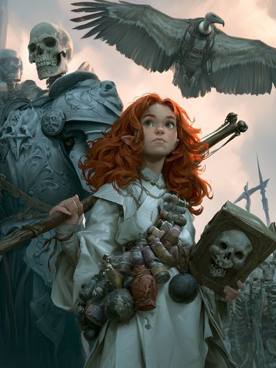 Fantasy Warrior and Skeletons Poster. poster print
