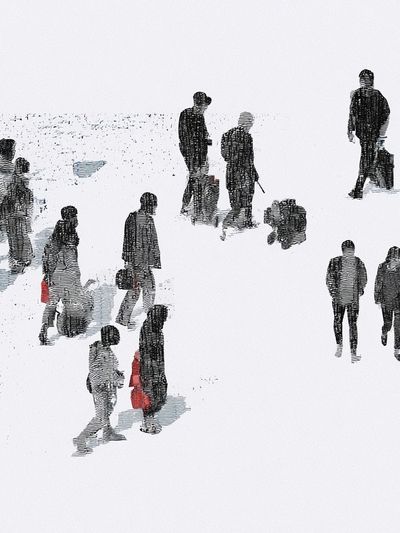 Urban Crowd Illustration Poster. poster