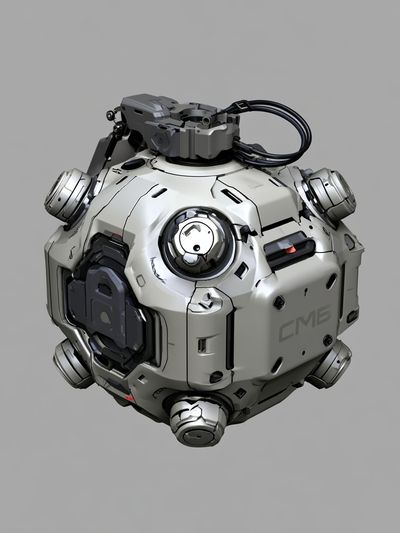 Sci-Fi Orb Device Illustration Poster. poster