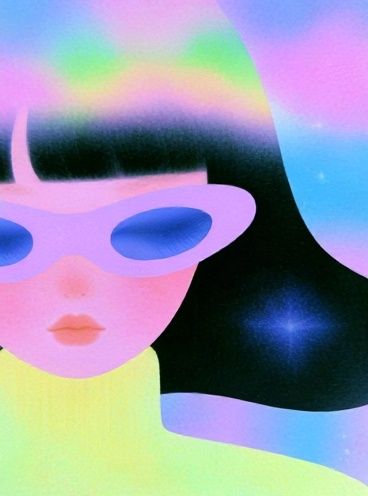Cosmic Woman Illustration Poster. poster — illustration art