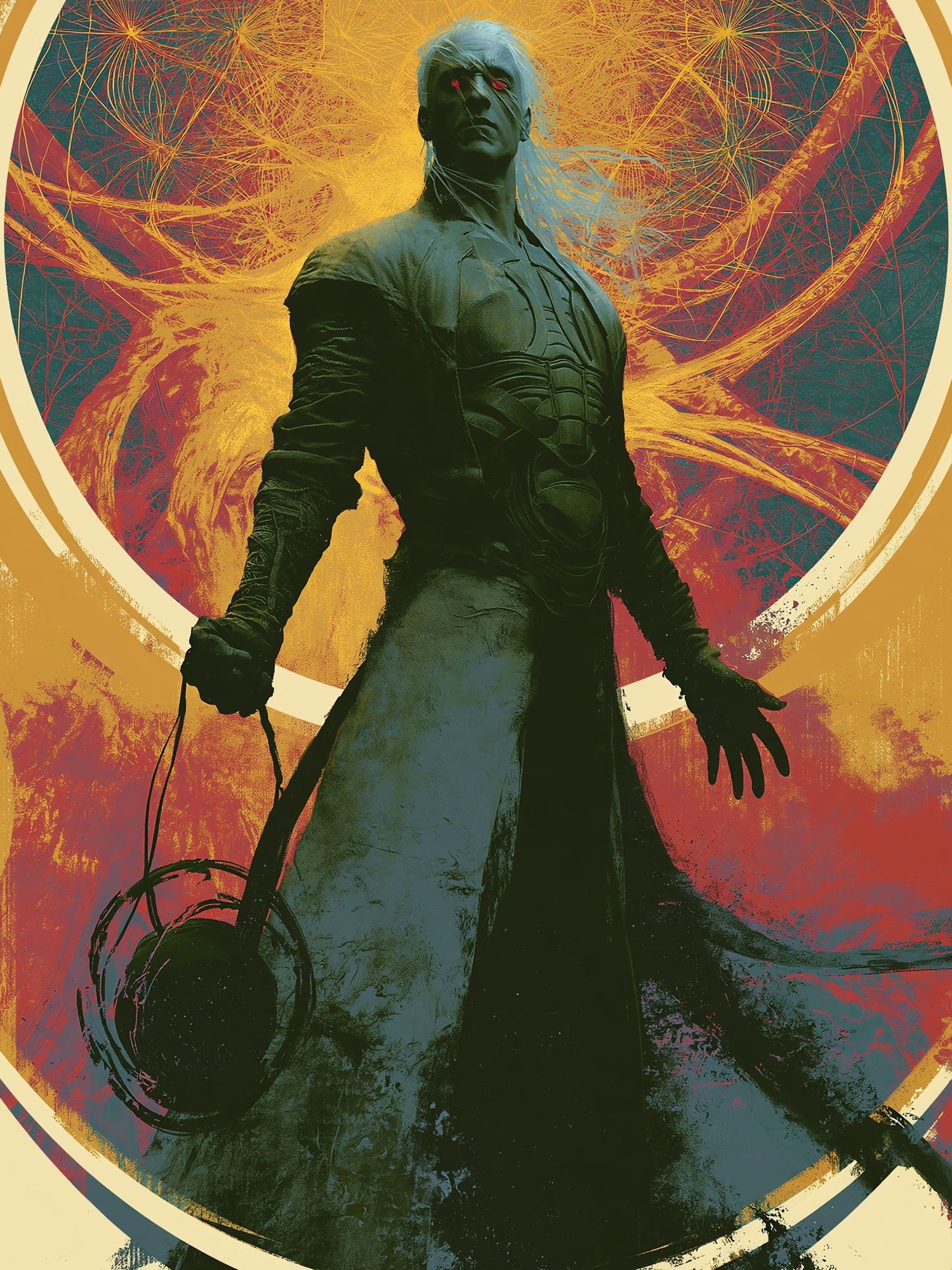 Dark Fantasy Warrior Illustration Poster. poster — illustration art