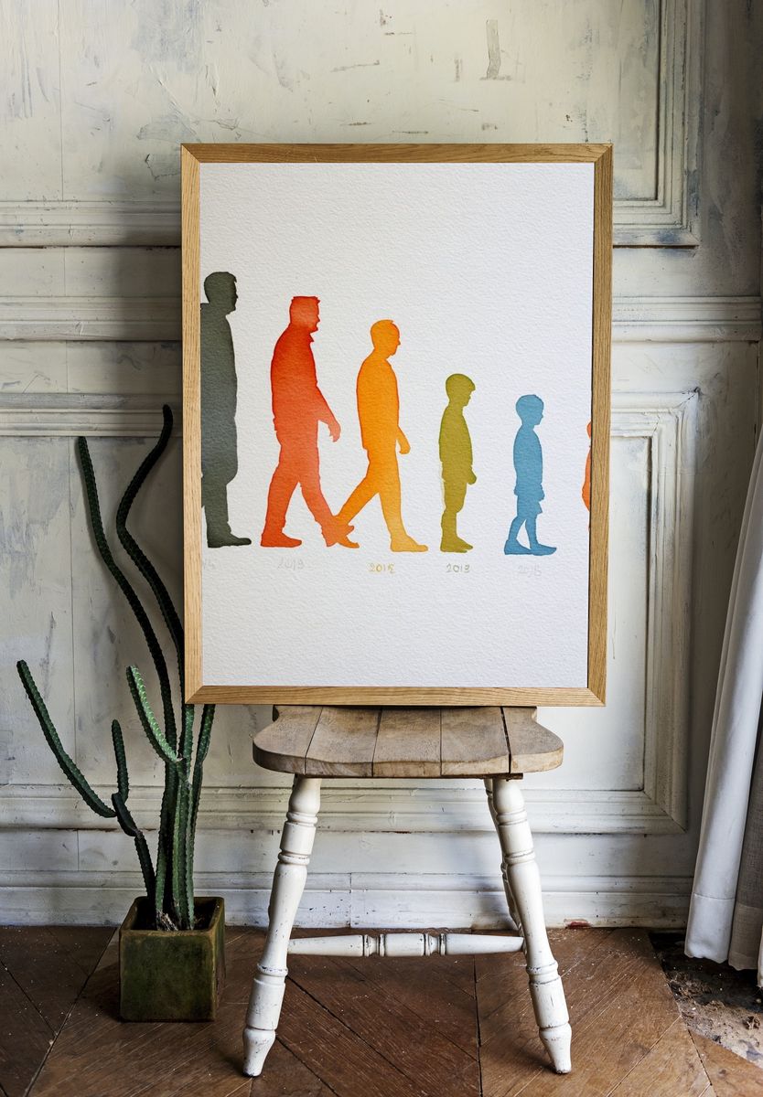 Human Growth Silhouettes Illustration Poster. room preview