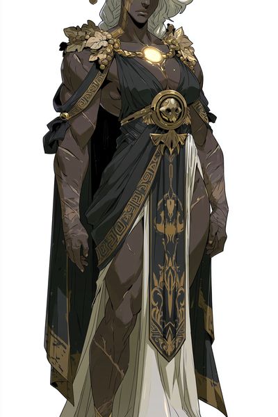 Golden Goddess Character Illustration Poster.