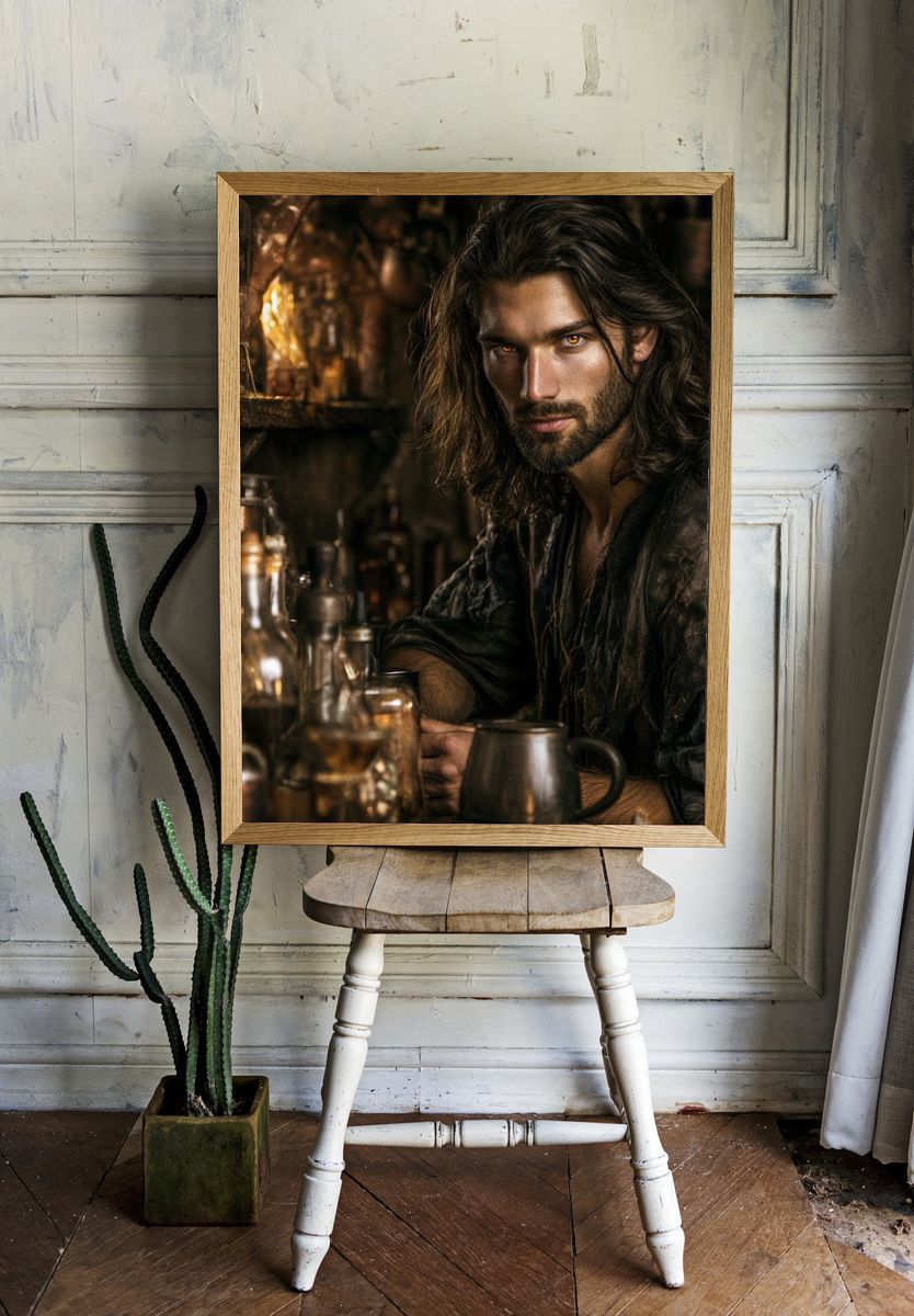 Mystic Tavern Portrait Print. — room view 1